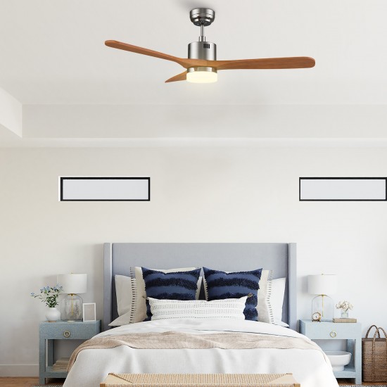 Palmer 52 Inch 3-Blade Smart Ceiling Fan - Silver