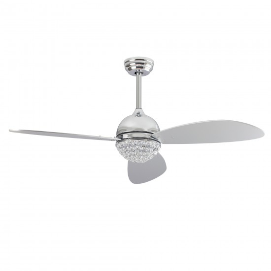 Coren 48 Inch 3-Blade Smart Ceiling Fan - Silver