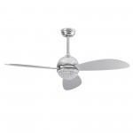 Coren 52 Inch 3-Blade Smart Ceiling Fan - Silver