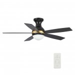 Twister 52 Inch 5-Blade Smart Ceiling Fan - Black