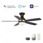 Twister 52 Inch 5-Blade Smart Ceiling Fan - Black