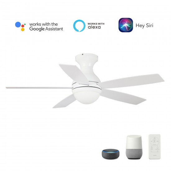 Twister 52 Inch 5-Blade Smart Ceiling Fan - White