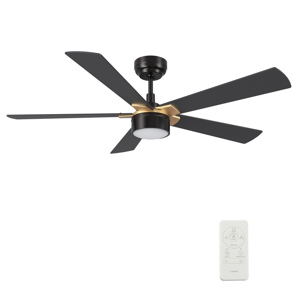 Stockton 52 Inch 5-Blade Smart Ceiling Fan - Black