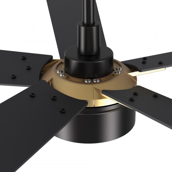 Stockton 52 Inch 5-Blade Smart Ceiling Fan - Black