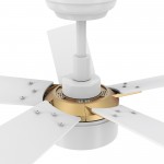 Stockton 52 Inch 5-Blade Smart Ceiling Fan - White