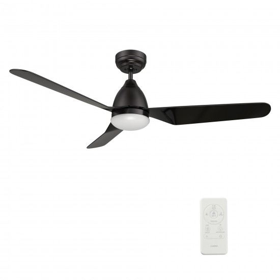 Toulon 52 Inch 3-Blade Smart Ceiling Fan - Black