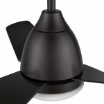 Toulon 52 Inch 3-Blade Smart Ceiling Fan - Black