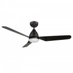 Toulon 52 Inch 3-Blade Smart Ceiling Fan - Black