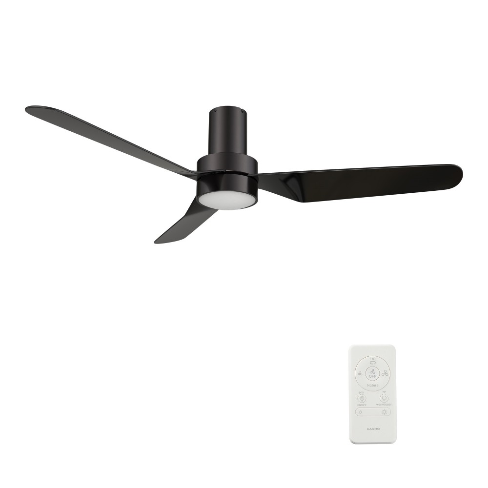 Madrid 52 Inch 3-Blade Smart Ceiling Fan - Black