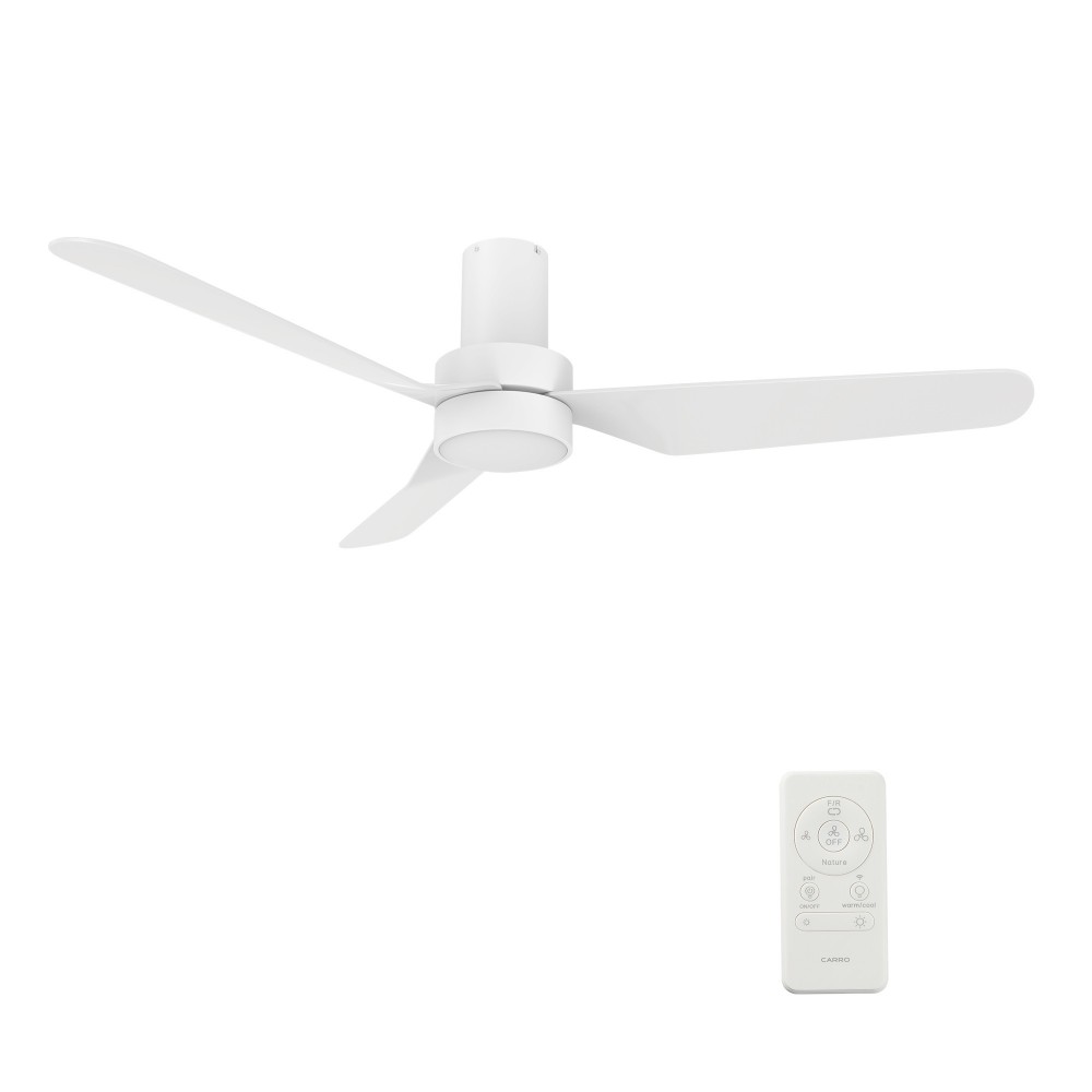 Madrid 52 Inch 3-Blade Smart Ceiling Fan - White