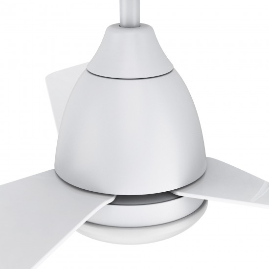 Roque 44 Inch 3-Blade Smart Ceiling Fan - White