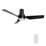 Porter 44 Inch 3-Blade Smart Ceiling Fan - Black