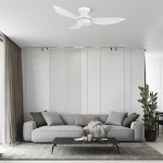 Upton 45 Inch 3-Blade Smart Ceiling Fan - White