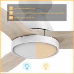 Jaaron 52 Inch 3-Blade Smart Ceiling Fan - White