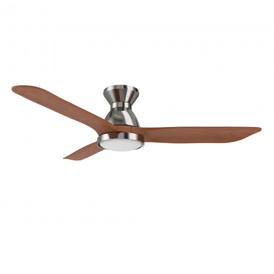 Jaaron 52 Inch 3-Blade Smart Ceiling Fan - Silver