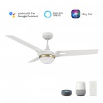 Bedford 52 Inch 3-Blade Smart Ceiling Fan - White