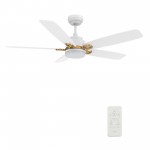 Peyton 52 Inch 5-Blade Smart Ceiling Fan - White