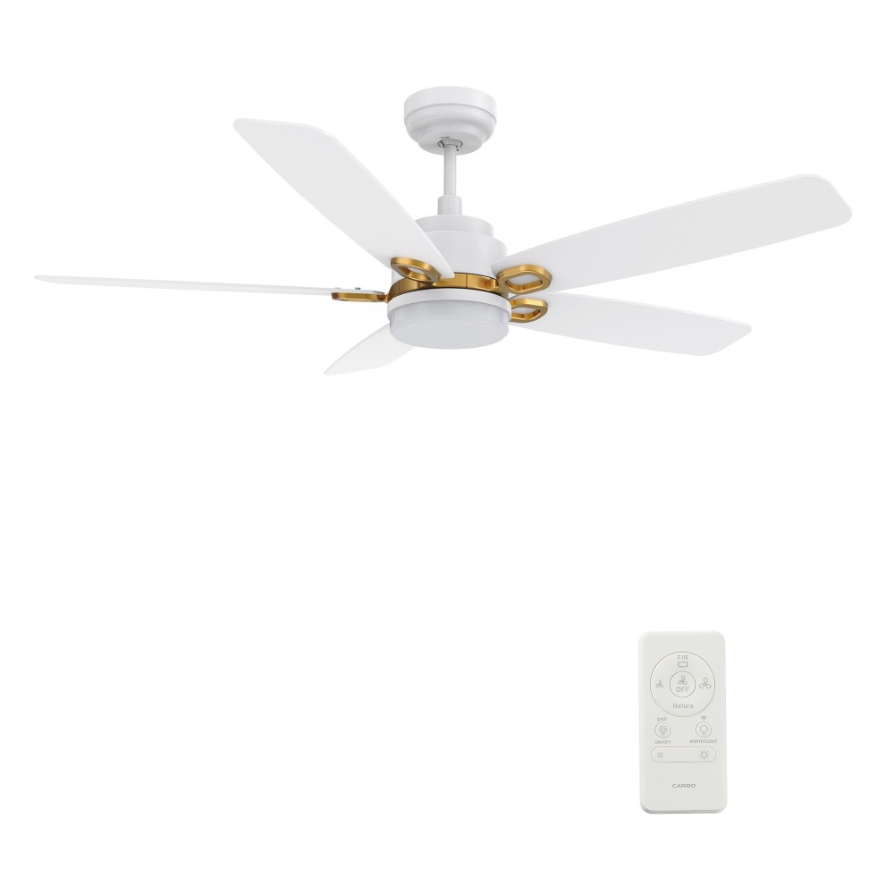 Peyton 52 Inch 5-Blade Smart Ceiling Fan - White