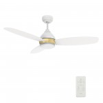 Hobart 48 Inch 3-Blade Smart Ceiling Fan - White