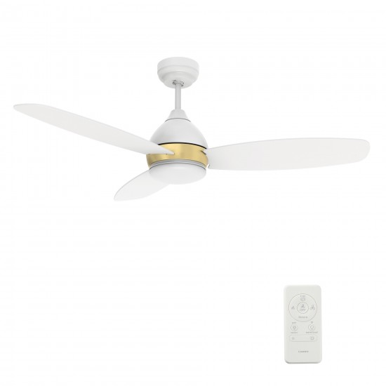 Hobart 48 Inch 3-Blade Smart Ceiling Fan - White