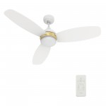 Hobart 48 Inch 3-Blade Smart Ceiling Fan - White