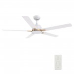 Espear 52 Inch 5-Blade Smart Ceiling Fan - White