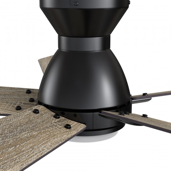 Ascender 52 Inch 5-Blade Smart Ceiling Fan - Black/Walnut & Barnwood