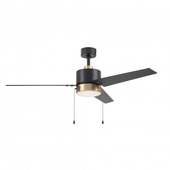 Kesteven 52 Inch 3-Blade Ceiling Fan - Black/Black