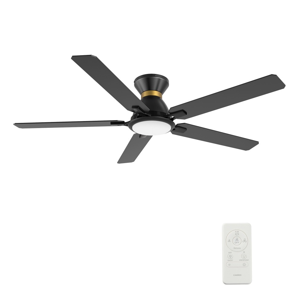 Espear 52 Inch 5-Blade Smart Ceiling Fan - Black