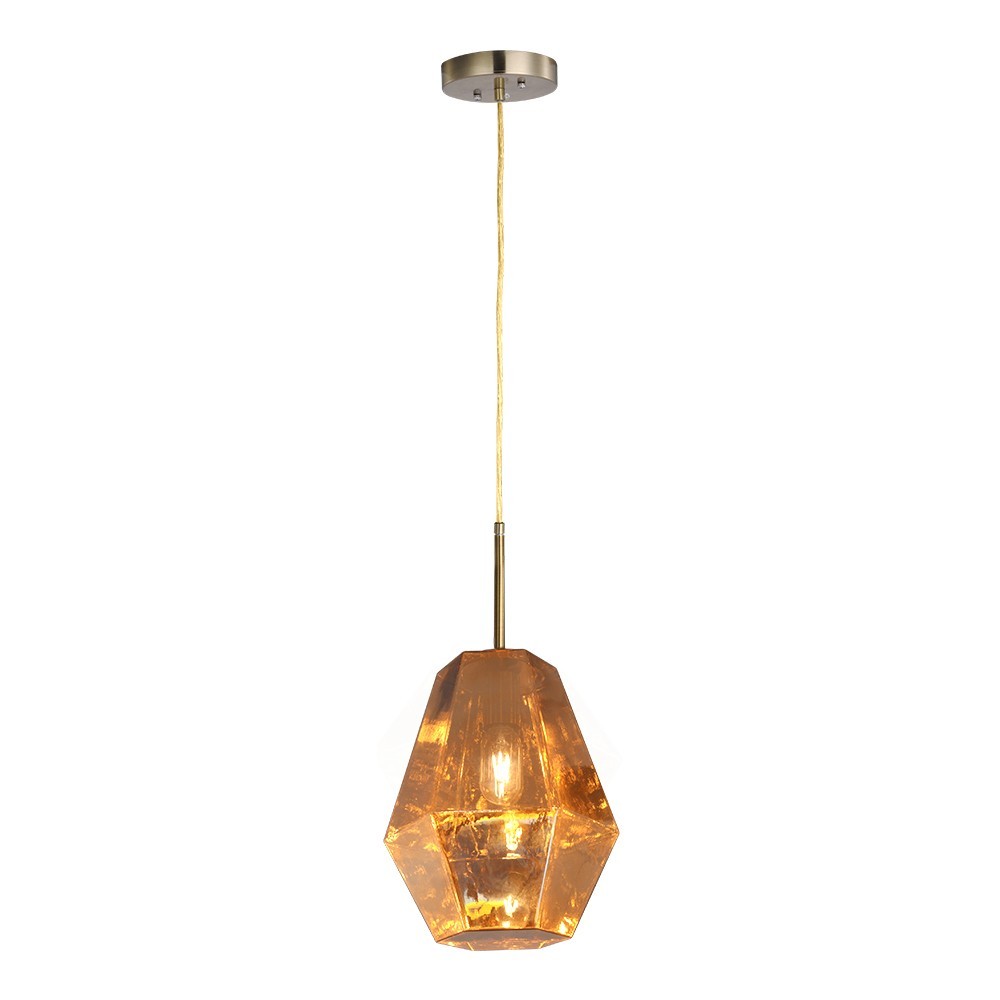 Carro Home Stier Jewel Tone Glass Pendant Light – Golden Citrine