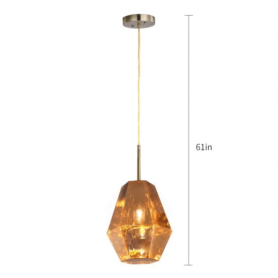 Carro Home Stier Jewel Tone Glass Pendant Light – Golden Citrine