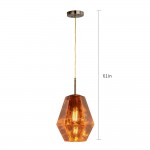 Carro Home Stier Jewel Tone Glass Pendant Light – Sparkling Bronze