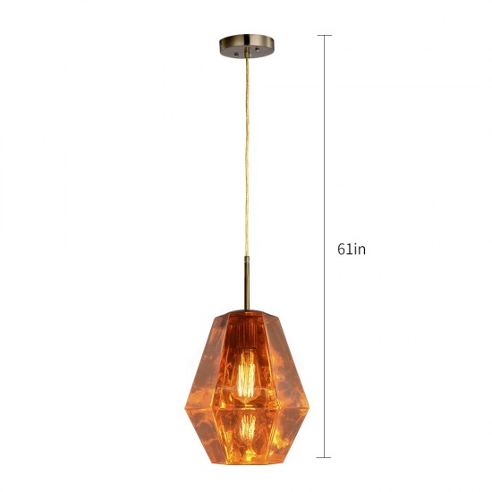 Carro Home Stier Jewel Tone Glass Pendant Light – Sparkling Bronze