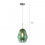 Carro Home Stier Jewel Tone Glass Pendant Light – London Blue Topaz