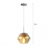 Carro Home Pegase Jewel Tone Glass Pendant Light - Opal Chrome