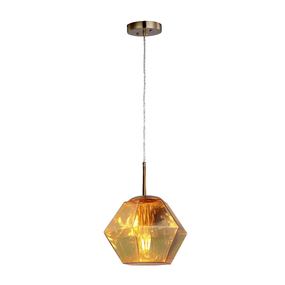 Carro Home Pegase Jewel Tone Glass Pendant Light – Golden Diamond