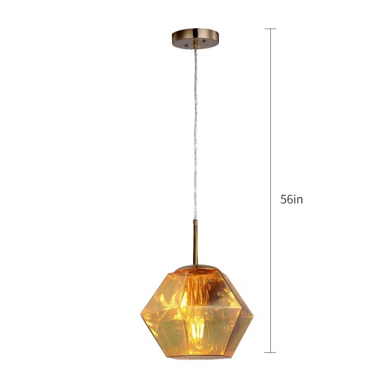 Carro Home Pegase Jewel Tone Glass Pendant Light – Golden Diamond