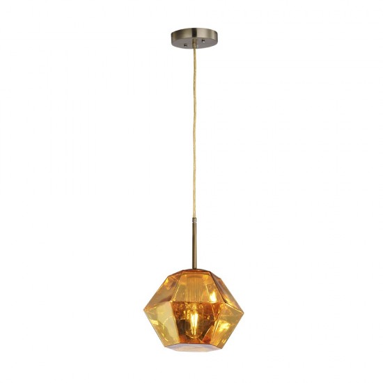 Carro Home Pegase Jewel Tone Glass Pendant Light – Mocca Bronzite