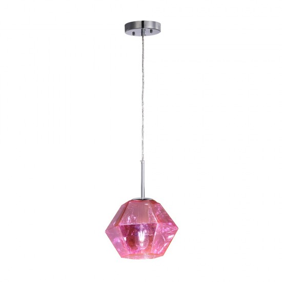 Carro Home Pegase Jewel Tone Glass Pendant Light – Pink Tourmaline