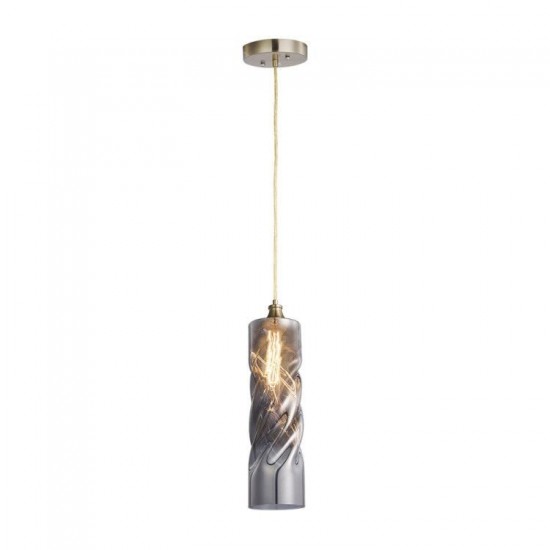 Gemeaux Cylinder Ombre Glass Indoor & Outdoor Pendant Light - Gray