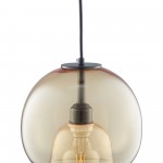 Carro Home Karina Glass Globe Pendant Light – Amber