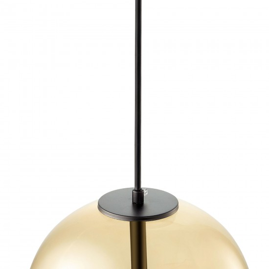 Carro Home Karina Glass Globe Pendant Light – Amber