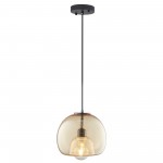 Carro Home Karina Glass Globe Pendant Light – Amber