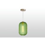 Carro Home Circulus Light Green Ribbed Glass Pendant Light