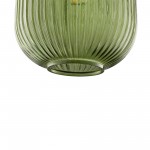 Carro Home Circulus Light Green Ribbed Glass Pendant Light