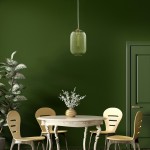 Carro Home Circulus Light Green Ribbed Glass Pendant Light