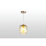 Carro Home Lowell Brilliant Amber Glass Pendant Light