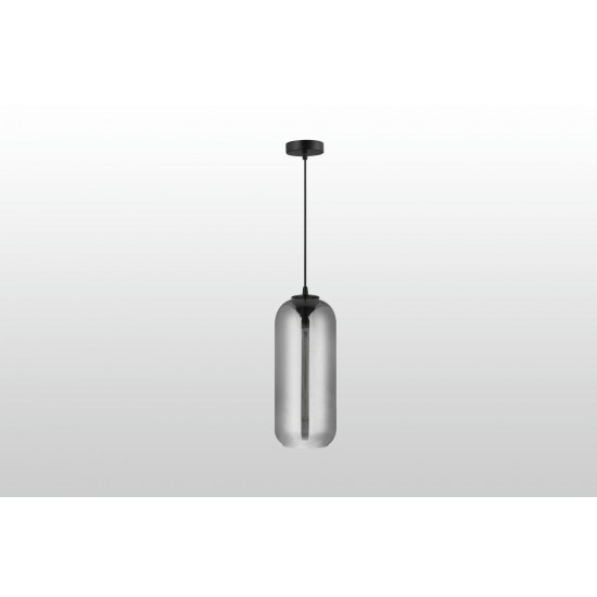 Carro Home Oriyan Cylinder Glass Pendant Light – Smoke Gray