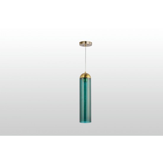 Carro Home Gidra Cylinder Glass Pendant Light – Forest Green