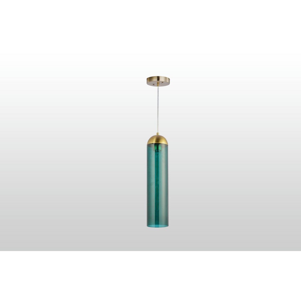 Carro Home Gidra Cylinder Glass Pendant Light – Forest Green